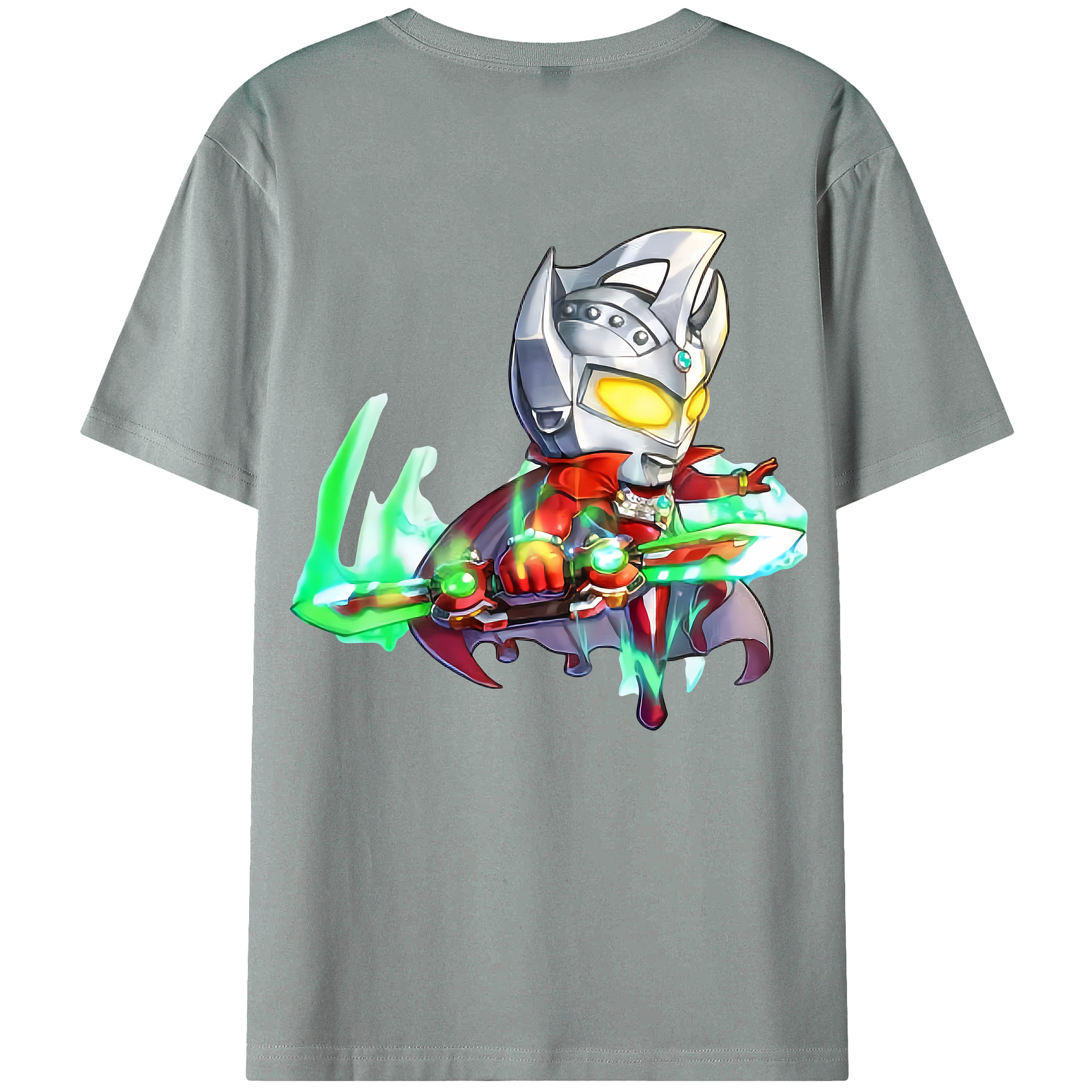 （画像用） ウルトラマン Ultraman 綿100％ メンズ半袖Tシャツ（バックプリント） 通気性